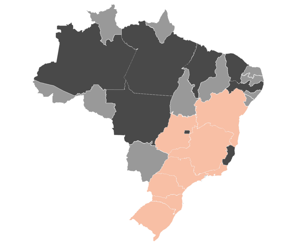 mapa do brasil com unidades do nepuga