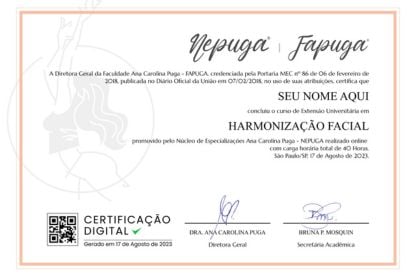 certificado harmonizacao facial curso