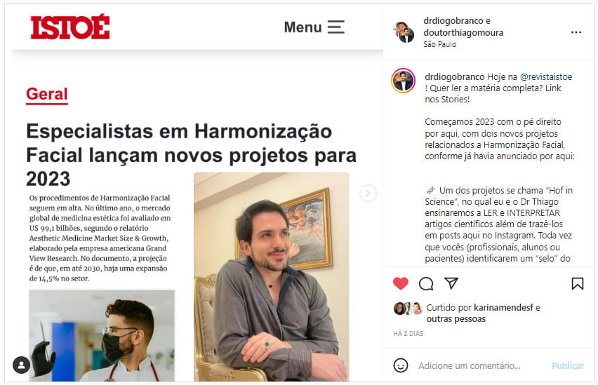 especialização em HOF - Dr. Diogo Branco e Dr. Thiago Moura