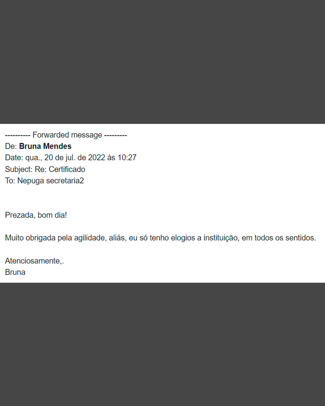 julho email