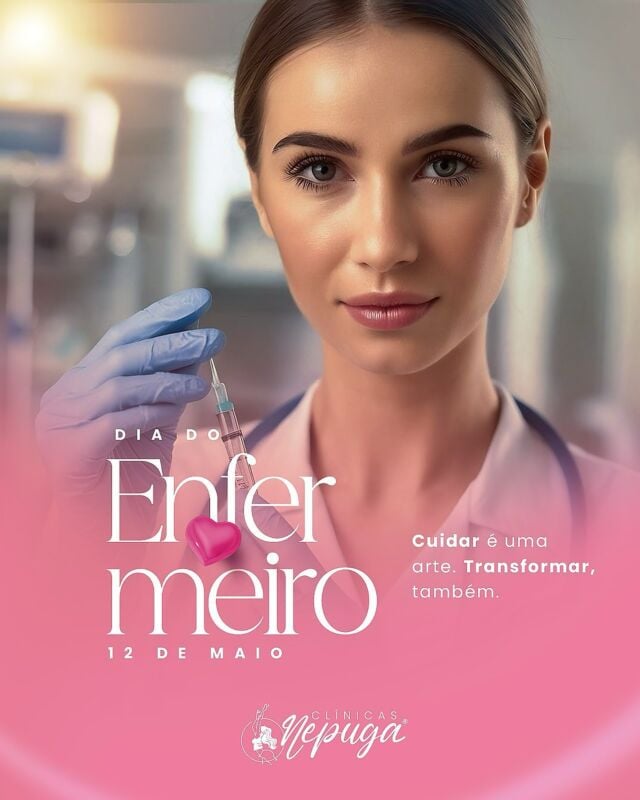 Hoje celebramos mais do que uma profissão. Celebramos a vocação de quem escolheu cuidar, tratar e transformar vidas com técnica, empatia e um olhar humano.

Na Enfermagem Estética, esse cuidado ganha um novo significado:

💉 A saúde é o ponto de partida.
💆🏽‍♀️ A autoestima, o destino.
O Enfermeiro Esteta é a prova de que é possível ir além do leito hospitalar e encontrar novos caminhos para exercer sua missão com excelência.

✨ Parabéns, Enfermeiros e Enfermeiras Estetas! Vocês são a nova face do cuidado no Brasil.

#DiaDoEnfermeiro #EnfermagemEstética #Nepuga #EnfermeiroEsteta #OrgulhoDeSerNepuguiano #SaúdeÉBeleza #ValorizaçãoProfissional