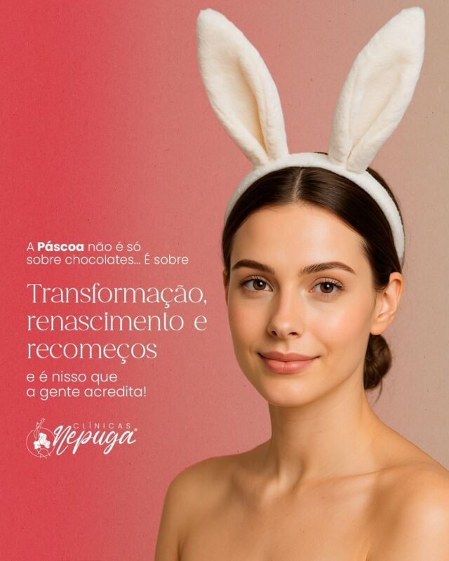 A Páscoa não é só sobre chocolates... É sobre transformação, renascimento e recomeços — e é exatamente isso que a gente acredita.🌷🐇

Assim como a primavera traz novas cores, a Páscoa nos lembra que toda pele tem seu potencial para brilhar, e todo cuidado é um gesto de autoamor. Que essa data inspire você a se presentear com carinho, a renovar sua confiança e a celebrar a beleza que já existe em você. 🌸

Da nossa equipe para você: uma Páscoa cheia de luz, alegria e pele radiante!